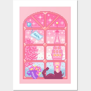 Pastel View Pixel Art Posters and Art